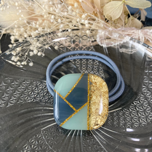 くすみカラー ハンドメイド レジン パステルカラー ヘアアクセサリー