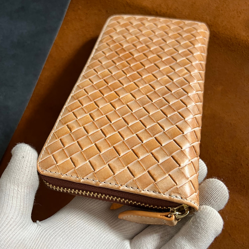 新作品 ブラウン ハンドメイド 新品 ブライドレザー ヌメ革/本革