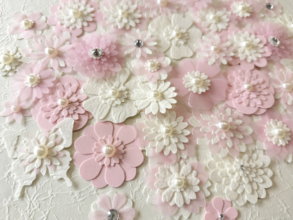 ピンク✾お花✾トレーシングペーパー クラフトパンチ ペーパーフラワー