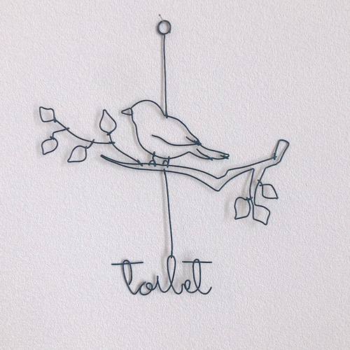 トイレプレート トイレマーク トイレサイン Toilet TOILET ワイヤー