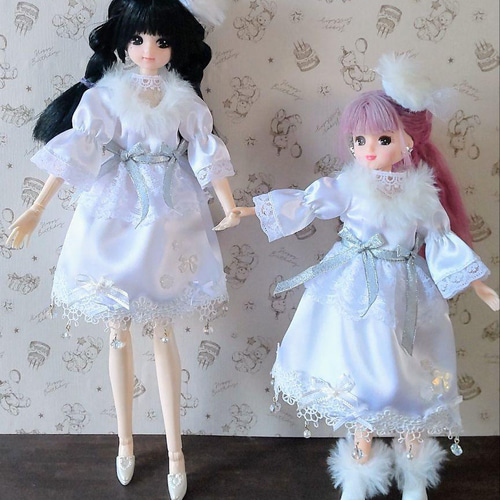ドール服 リカちゃん 27cmドール ホワイトクリスマス ドレス その他