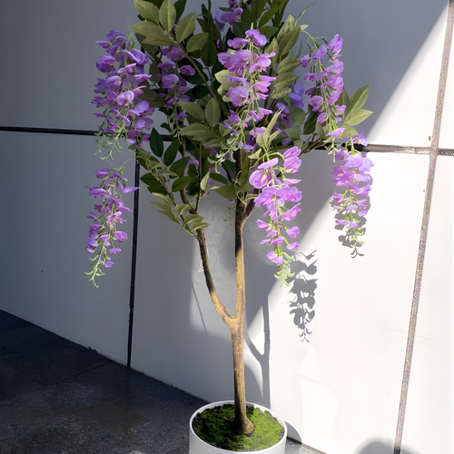 光触媒 人工観葉植物 ウォールグリーン フェイクグリーン 藤の花ツリー