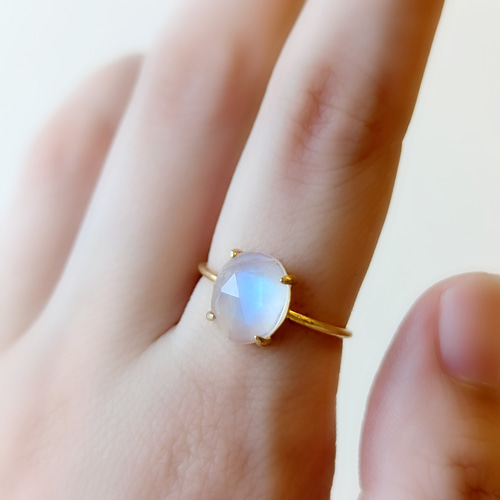 レインボームーンストーン リング ムーンストーン 天然石 リング