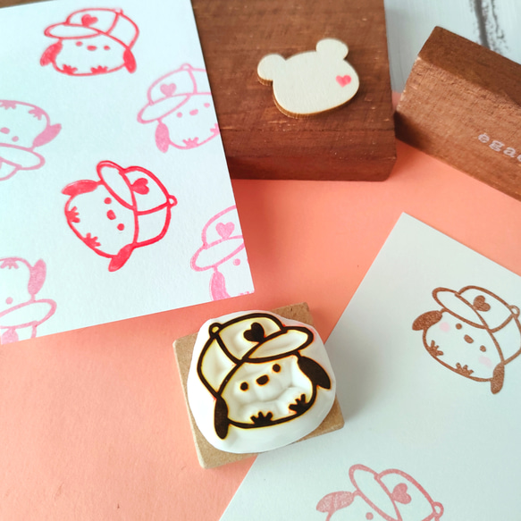 ♡のCapも可愛いシマエナガ』消しゴムはんこ はんこ・スタンプ egao丸