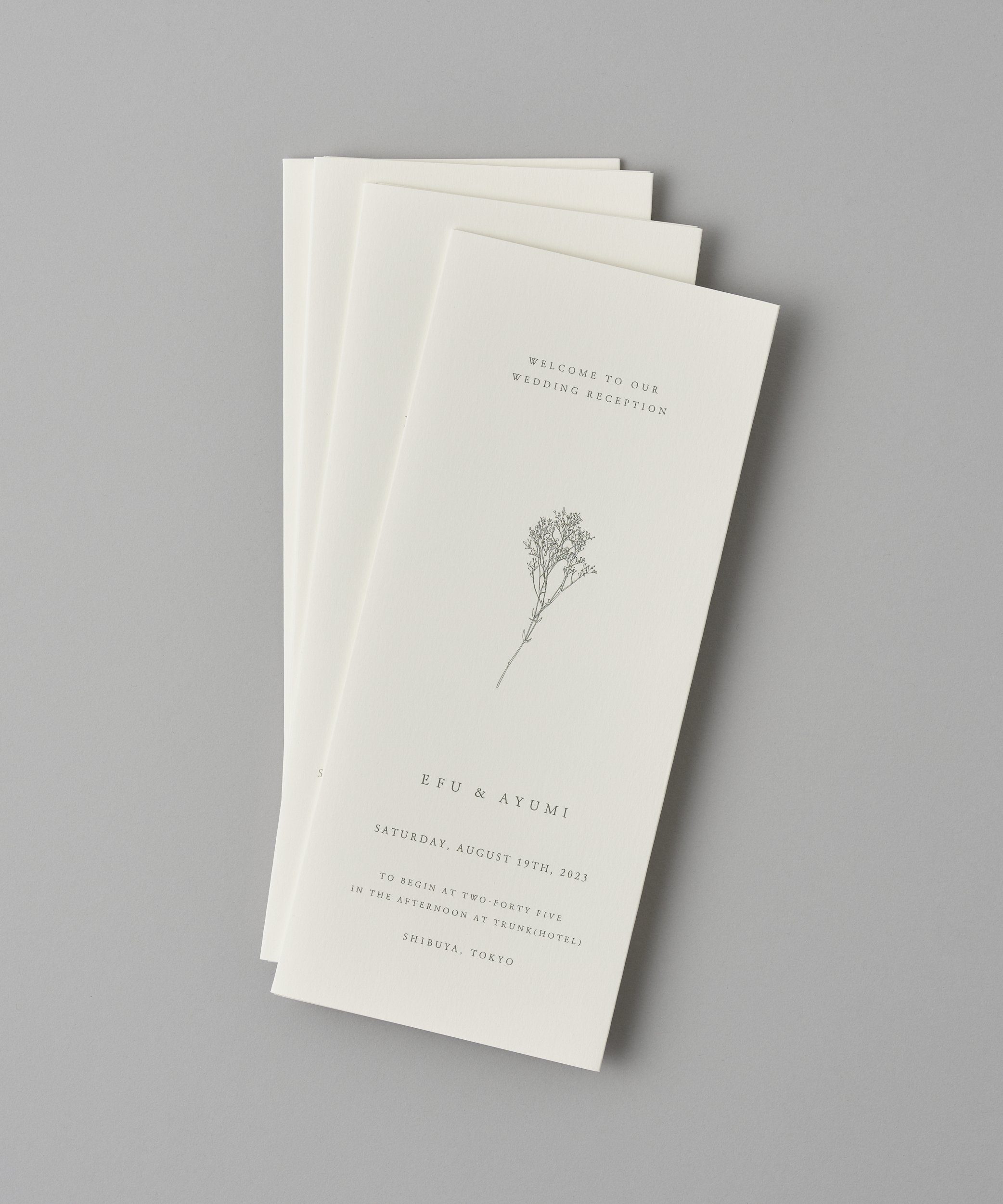 デジタル印刷〉A3観音開きの席次表 - オフホワイト紙