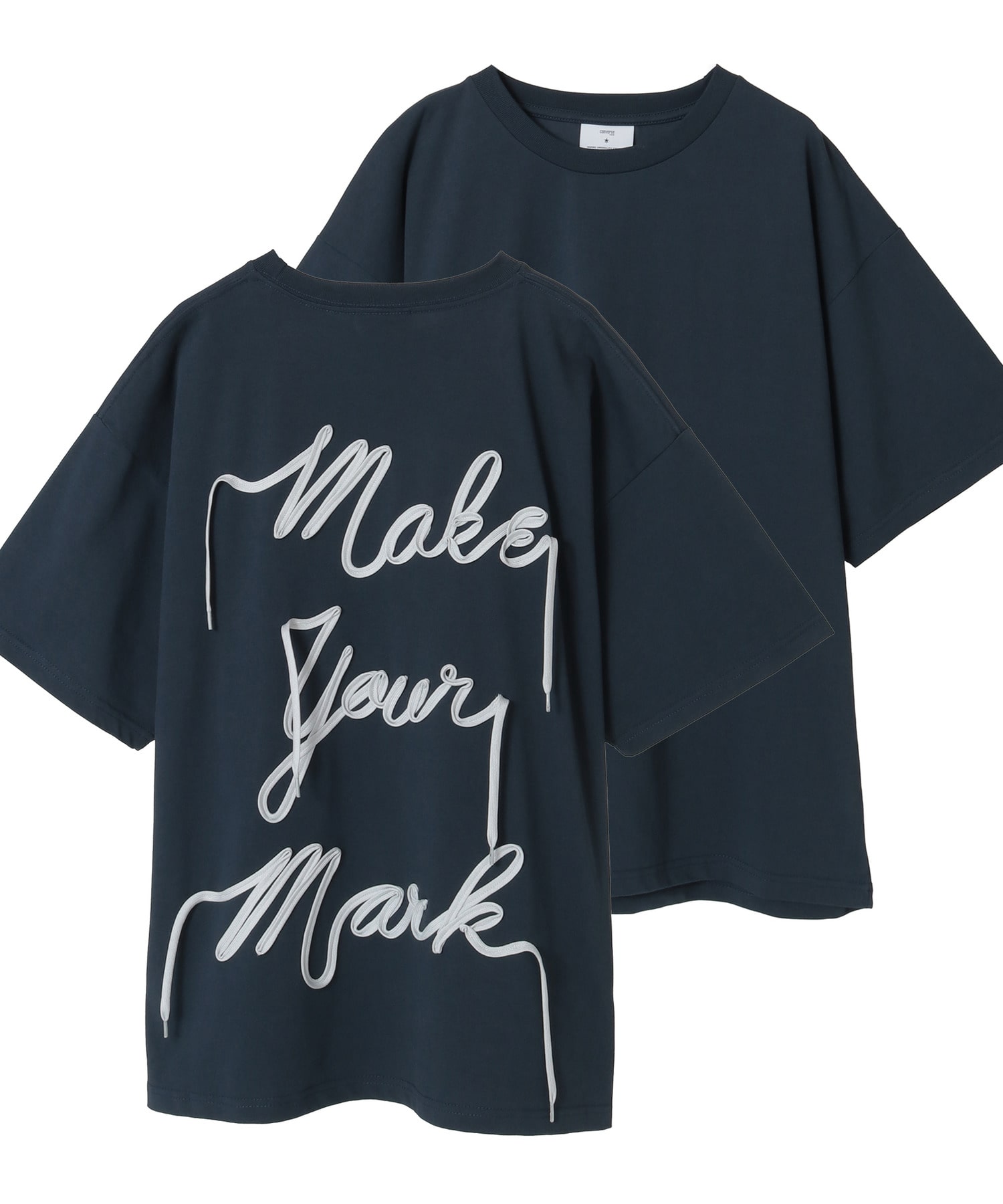MAKE YOUR MARK BACK SPINDLE LOGO TEE｜CONVERSE TOKYO (コンバース