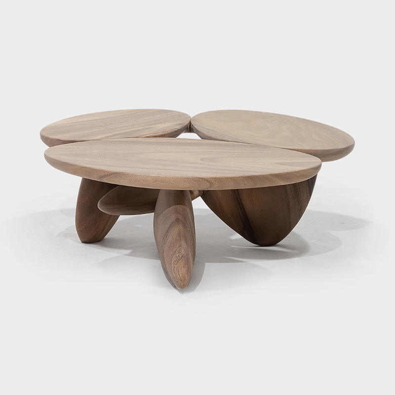 moonler（ムーンラー）メサ コーヒーテーブル ラフ ブラック｜コーヒー