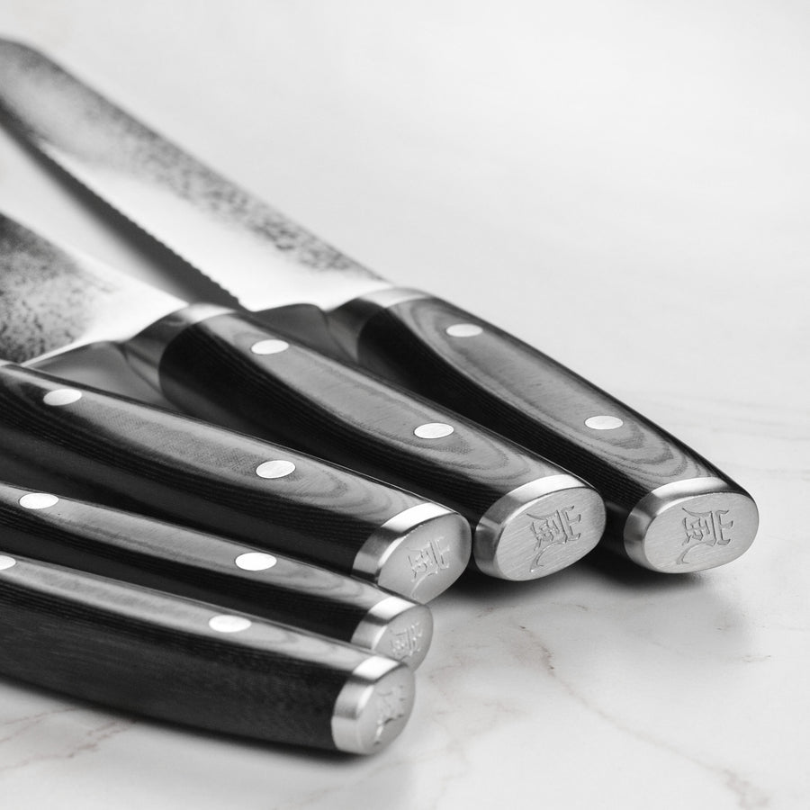 Yaxell Ran Plus Knife Block Set - 16 Piece Dark Ash – Cutlery and More