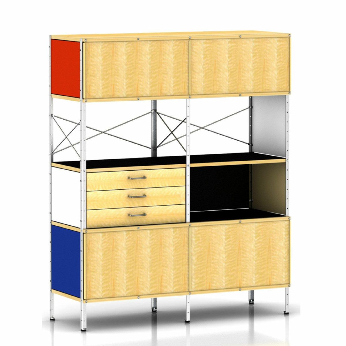 イームズ ストレージユニットESU マルチカラー／ジンク 4段2列［ESU420
