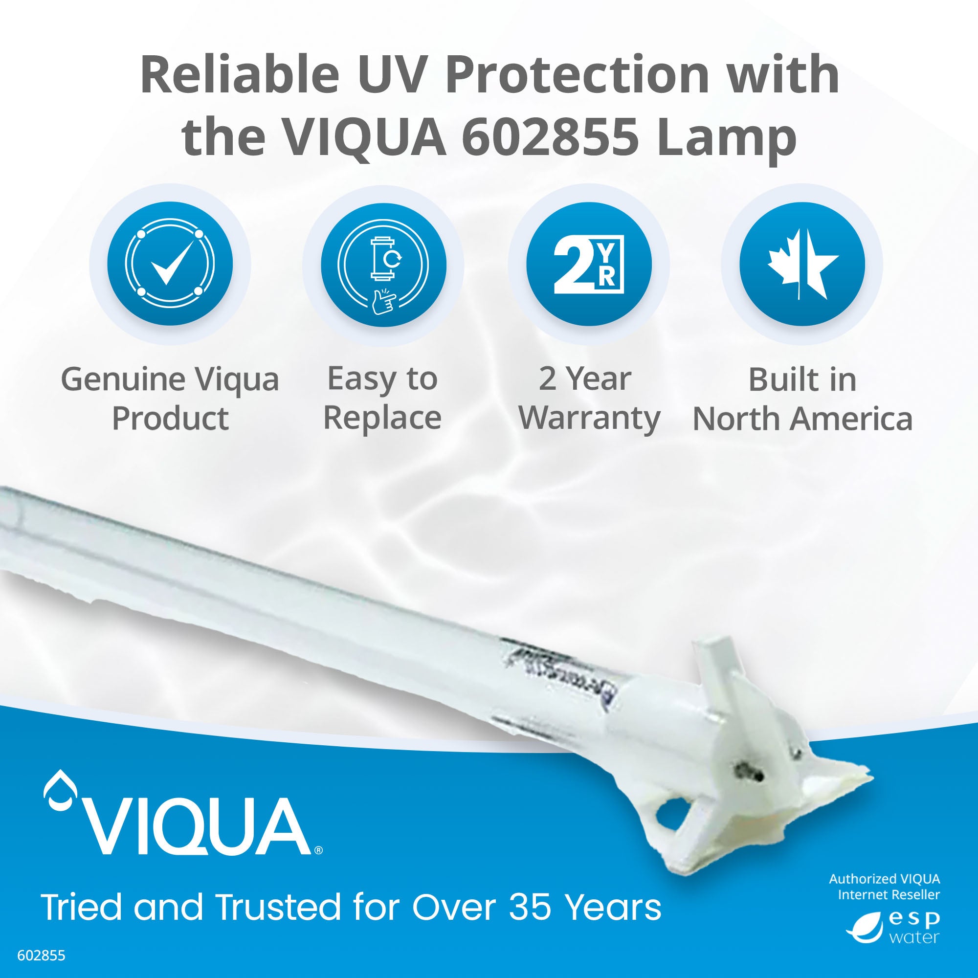 VIQUA Lamp for PRO20, H, & H+ Model UV Systems (602855) – ESP Water