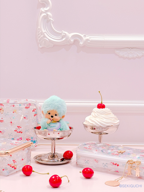 モンチッチCOLORS キーチェーン - ベリーピンク 【公式】fafa(フェフェ