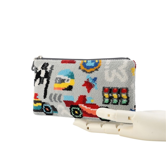 ラブラリーサーキット フラットポーチ L/LCI-260274(シルバーグレー