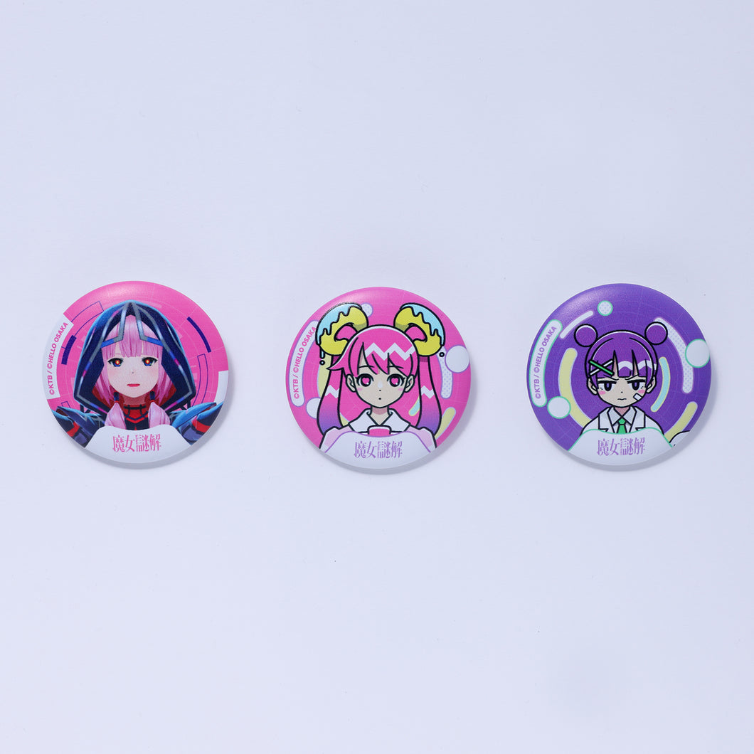 KAMITSUBAKI STUDIO×HELLO OSAKA】クッション缶バッジ3個セットA（化歩