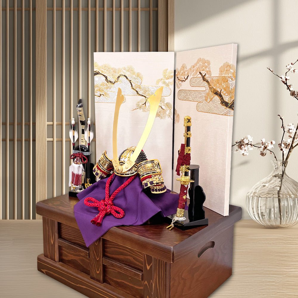 横幅46cm｜10号兜 北斗｜五月人形 兜飾り コンパクト飾り｜モダン