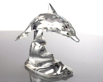 イルカ 25 mm スワロフスキー クリスタル マット ドロップ、ペンダント