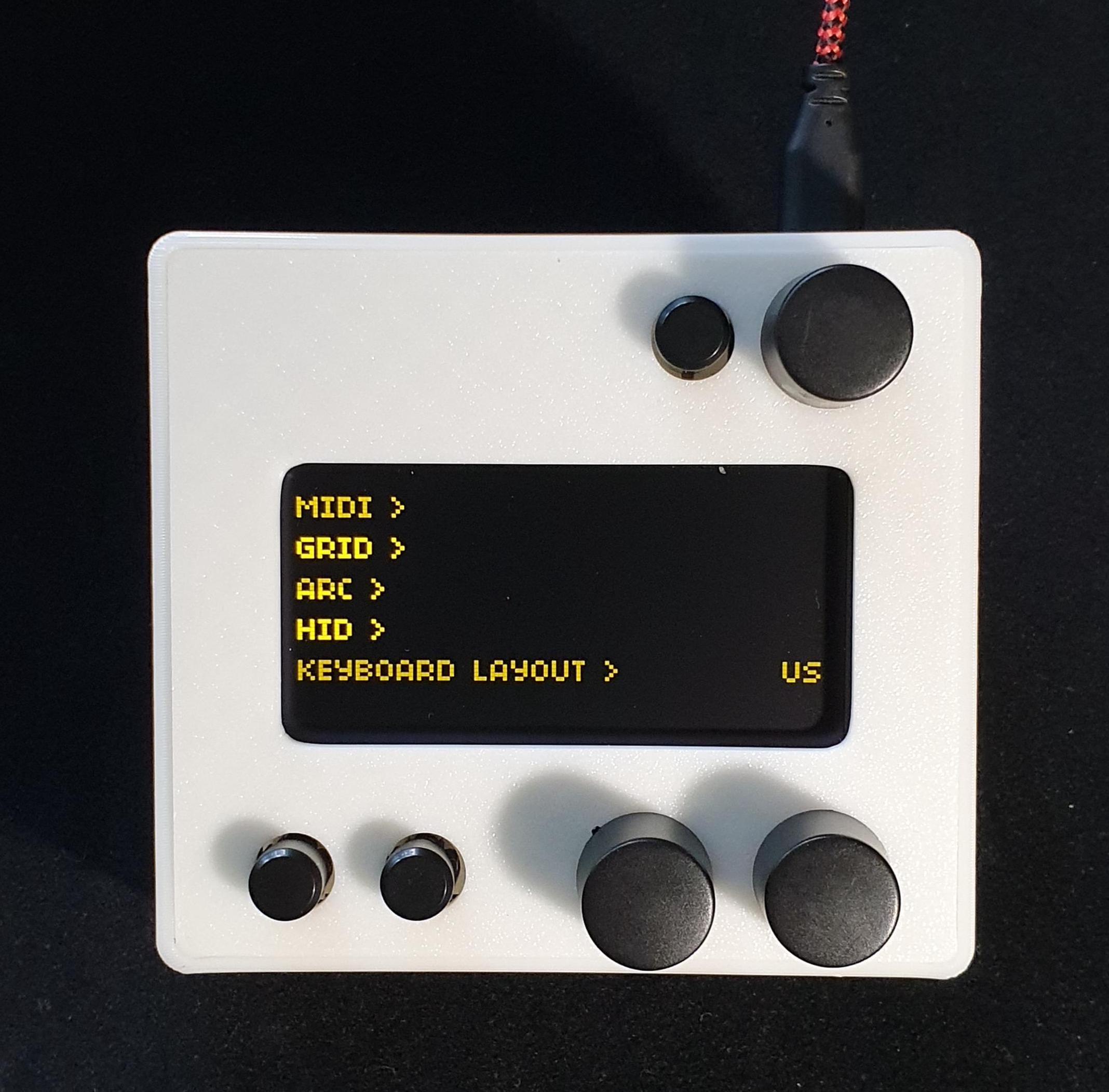 Complete Monome NORNS Shield Classic - White 3D Printed Case