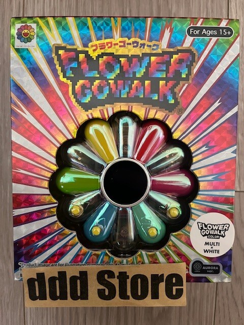 Takashi Murakami FLOWER GO WALK COLOR Aurora Multi x White with