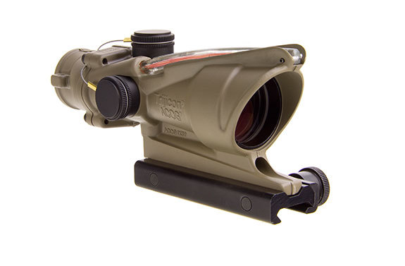 Trijicon ACOG 4x32mm Scope Illuminated Red Chevron Reticle FDE