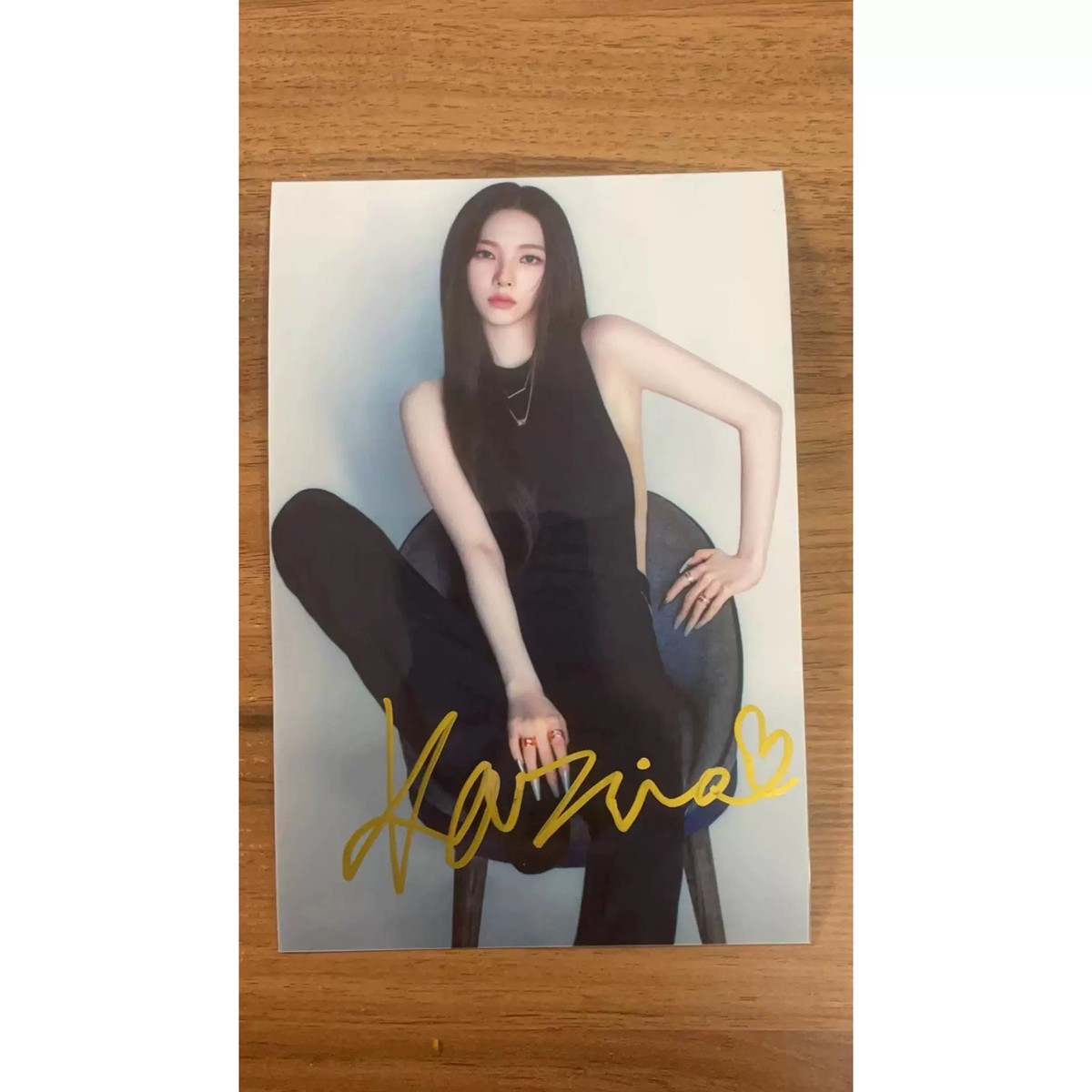 Aespa Karina Autograph Photos Signature Fidelity Gifts 6 Inch