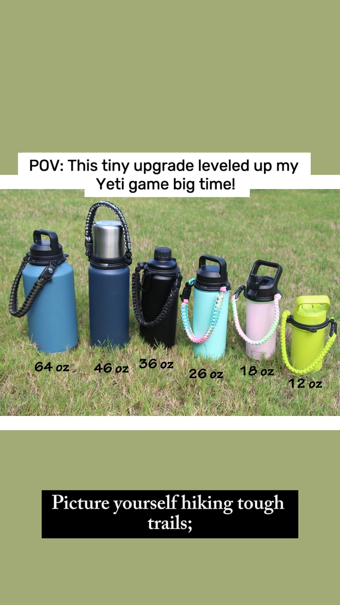Paracord Handle For YETI Rambler 36oz 26oz 46oz 64oz18oz Bottle