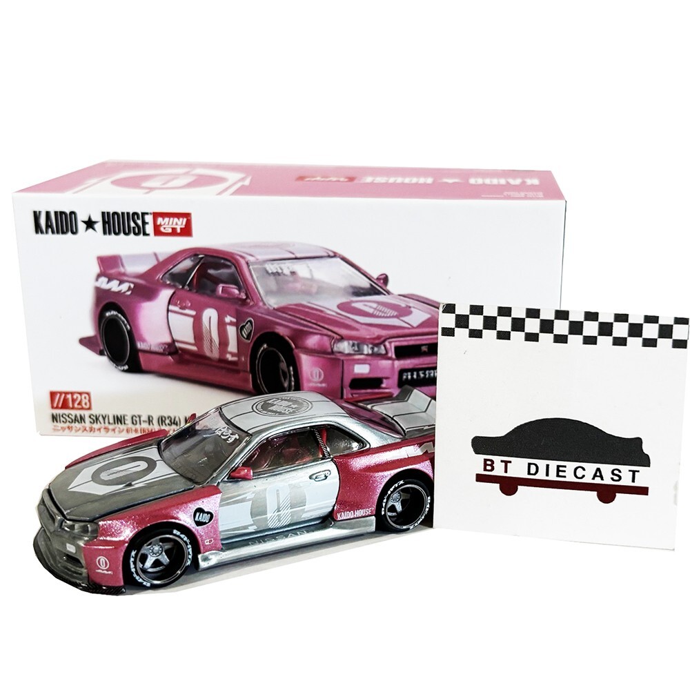 MINI GT x KAIDO HOUSE NISSAN GT-R R34 KAIDO RACING FACTORY V1 1/64