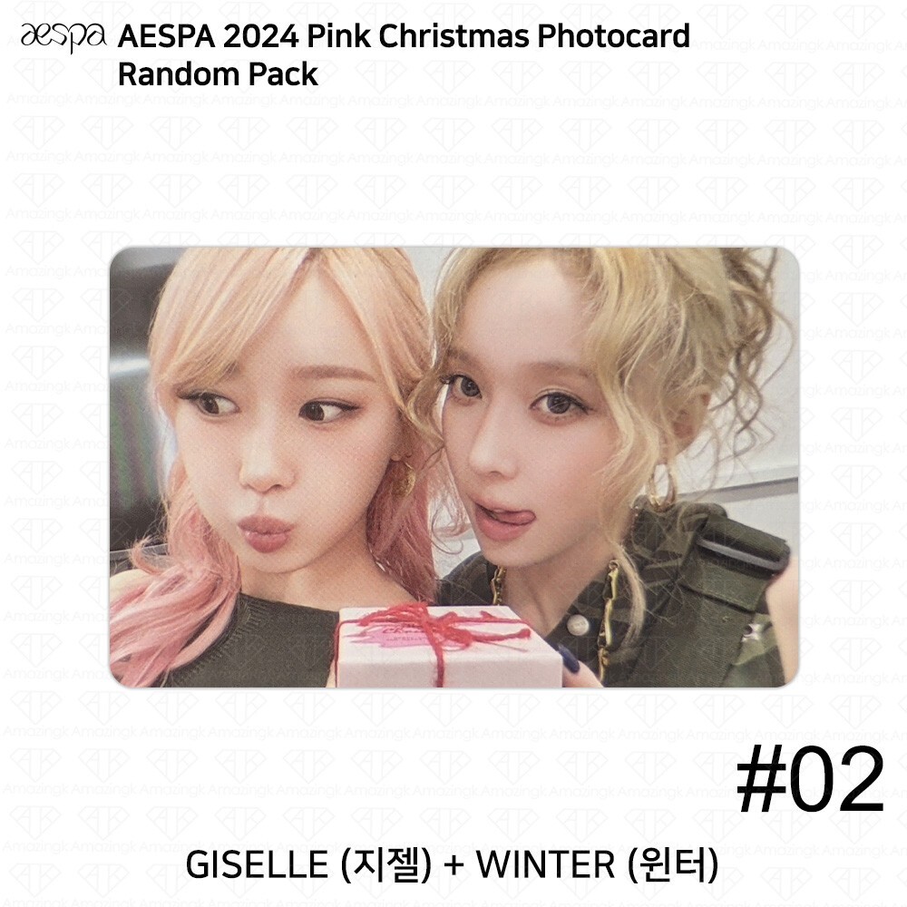 Aespa 2024 Pink Christmas Photocard Random Pack Karina Winter