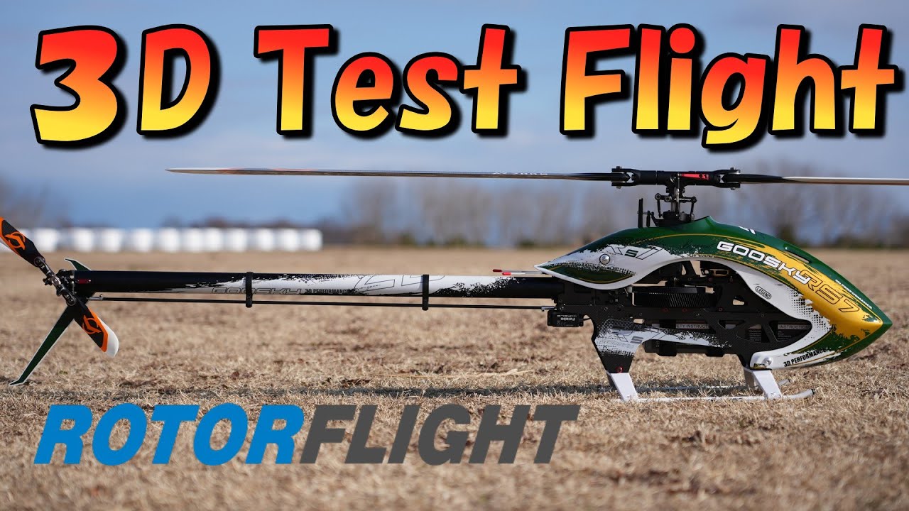 First attempt at 3D flight with a large radio-controlled