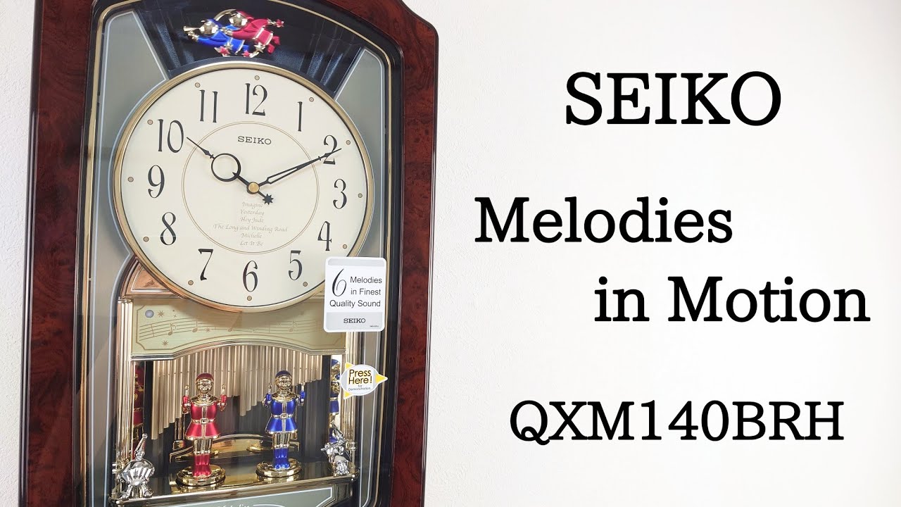 SEIKO Melodies in Motion Clock QXM132LRH からくり時計 - YouTube