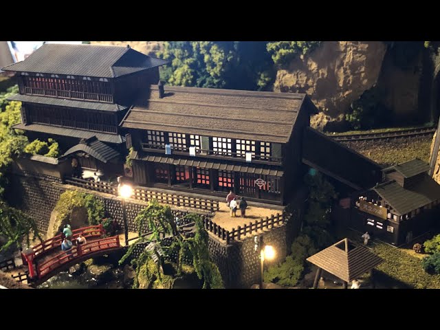 Nゲージジオラマ「夏の山間の温泉宿とローカル駅」 @ローカル駅