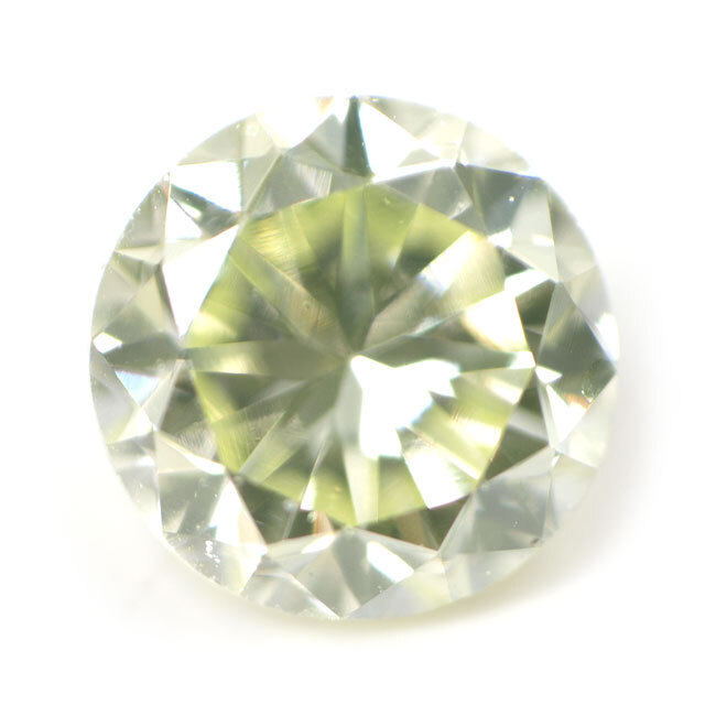 天然グリーンダイヤモンド ルース ( 裸石 ) 0.094ct, Fancy Light