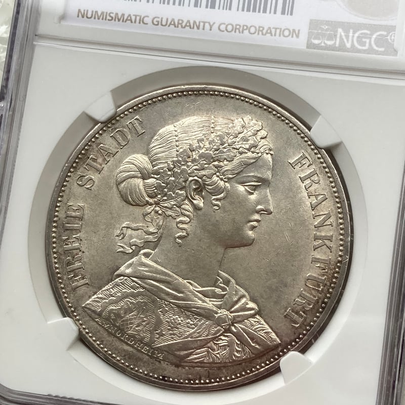 NGC鑑定MS61 ドイツ フランクフルト フランコニア 1861年 2ターラー