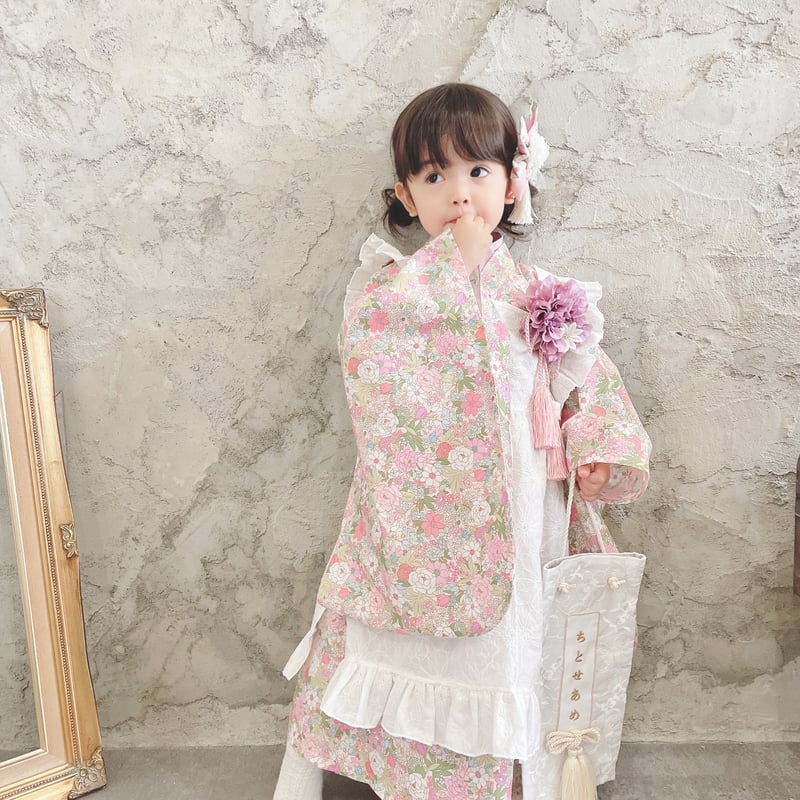 3歳七五三 美品！花柄着物 七五三3歳女の子特集○ 選べる7柄】七五三 着物 3歳 被布セット 女の子