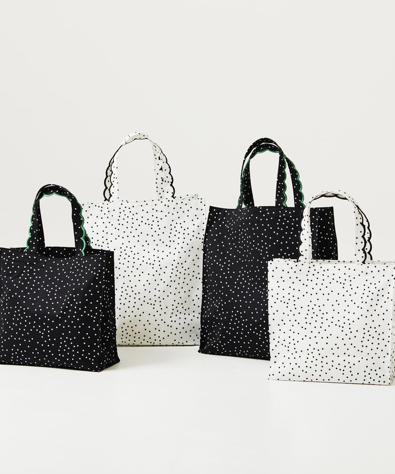 Fleur tote （square small） Dot Green | elu