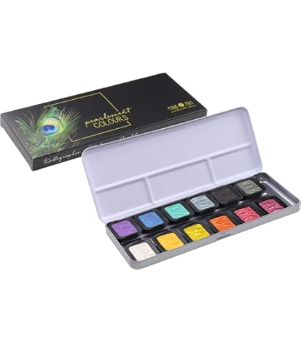 Amazon.com: Finetec, Artist Pearlescent, F5600, Watercolor Paint
