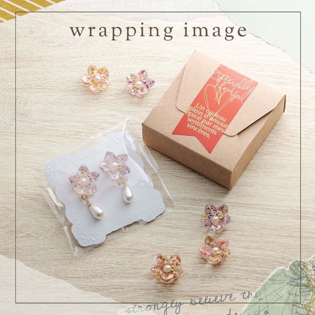 アクセサリー ピアス イヤリング ドライフラワー 花 【フルラージュ