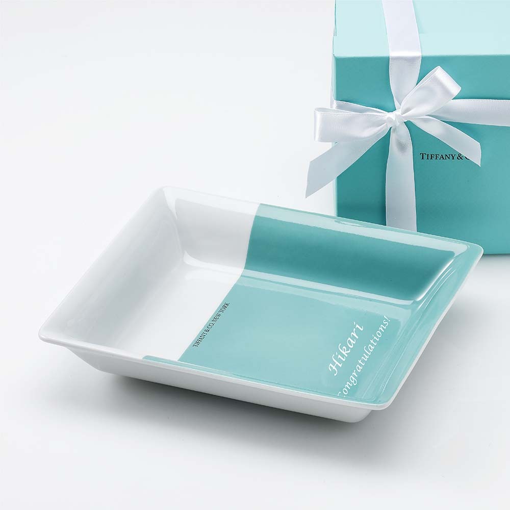 TIFFANY ティファニー カラーブロック ヴィド ポシェ 名入れ ギフト
