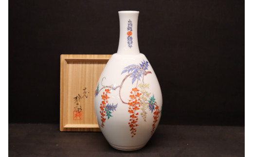 人間国宝 井上萬二作 白磁丸形 壺 有田焼 A8000-1 - 佐賀県有田町