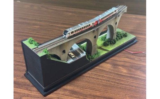 S001-25 鉄道模型【Nゲージ】展示車両＋橋梁ジオラマセット 釜石線