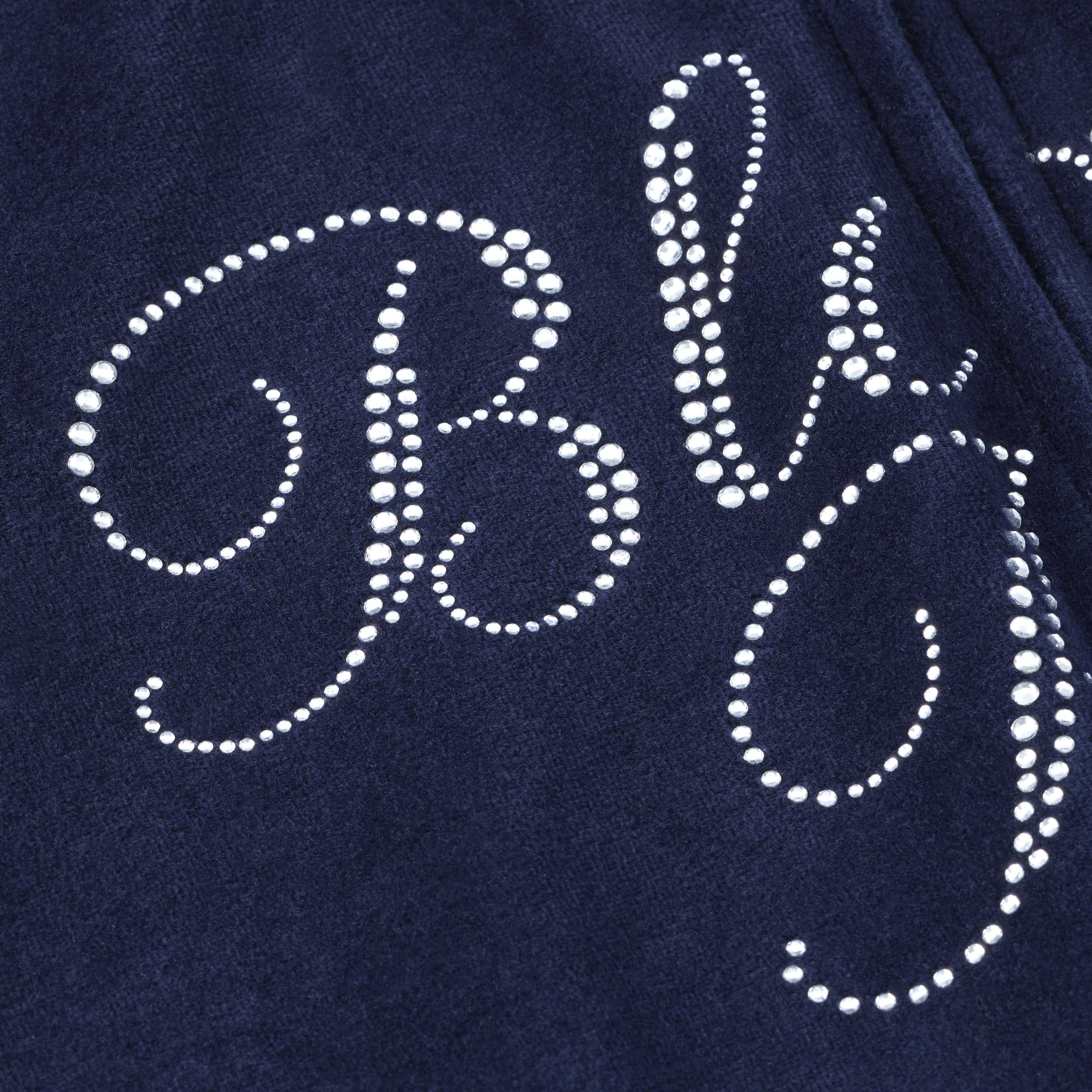 POP-UP限定】ベロアジップアップフーディー -RHINESTONE-（NAVY）