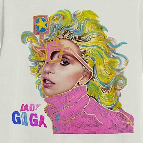LADY GAGA Colour Sketch, Tシャツ - バンドTシャツ専門店T-oxic