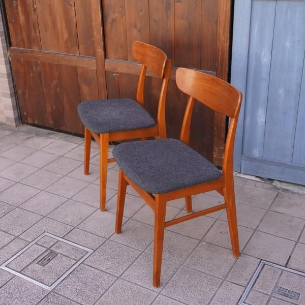 デンマークより入荷した、チーク材を使用したダイニングチェアです