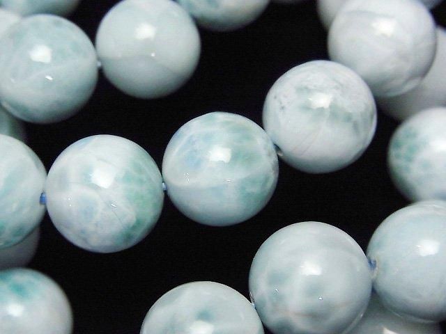 ラリマー（ドミニカ産）大粒ラウンド13mm ブレスレット｜天然石ビーズ