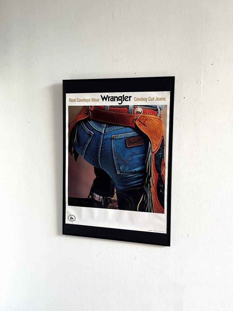 ヴィンテージ Wrangler 額入りポスター - アンティーク、ビンテージの