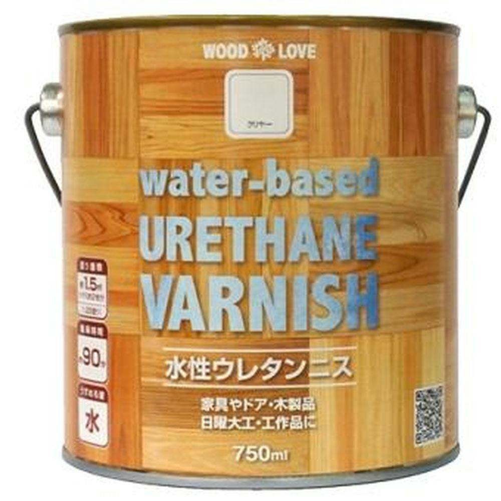 WOOD LOVE 水性ウレタンニス エボニーブラック 750ml | ペンキ（塗料