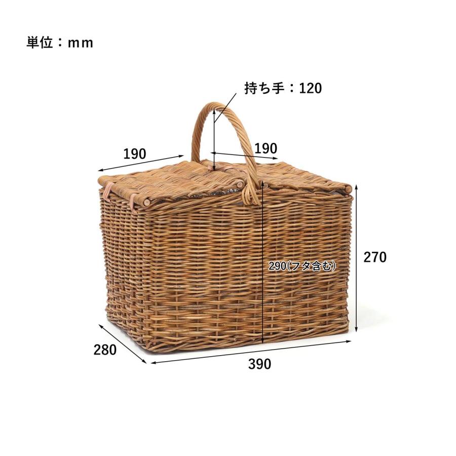 Creer ピクニック バスケット ハイキング ラタン かご 藤 保温 保冷
