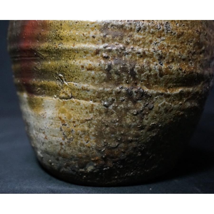古備前】種壺 茶道具 水指 花入 花瓶 耳付 壺 蹲 甕 高さ15cm