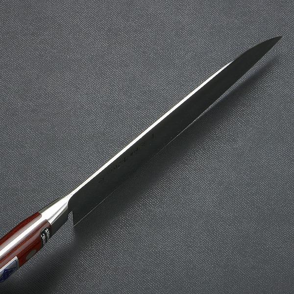 下総国光月作 三徳包丁 両刃 180mm 白紙1号 全鋼 溶接手仕上げ口金