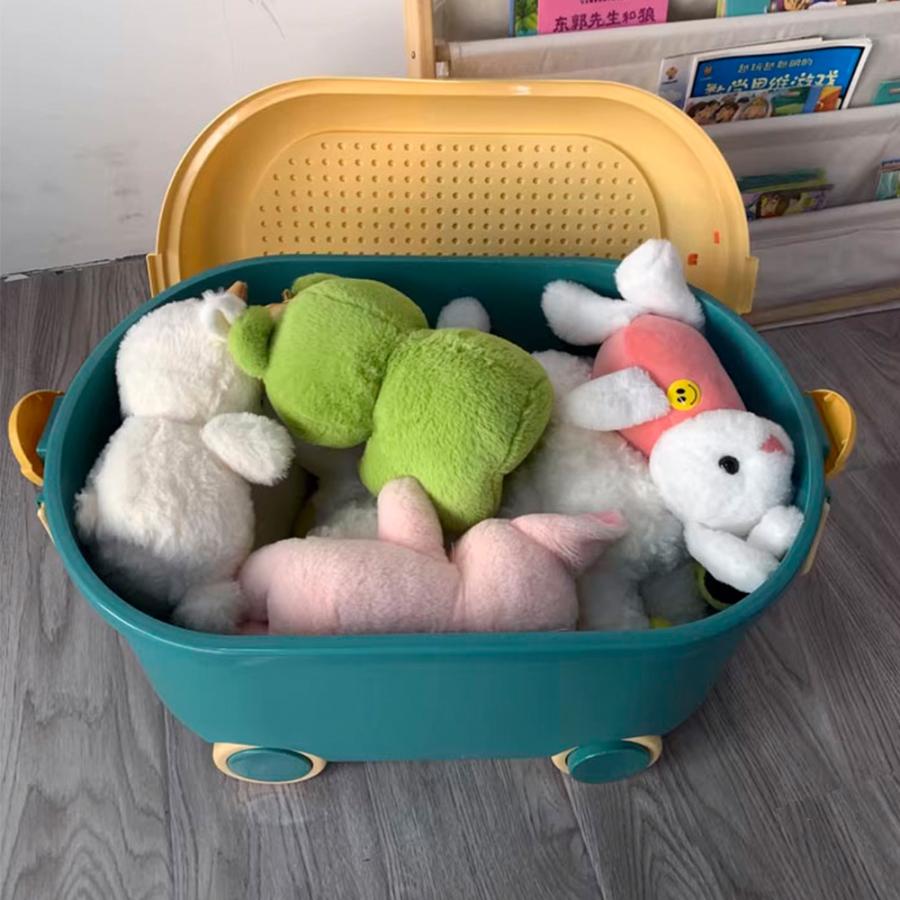 おもちゃ箱 大容量 収納 子ども キャスター 蓋付き ひよこ型 おもちゃ