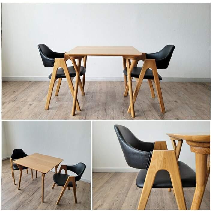 ダイニングテーブルセット 2人用 北欧風 正方形 80cm 2人掛け おしゃれ