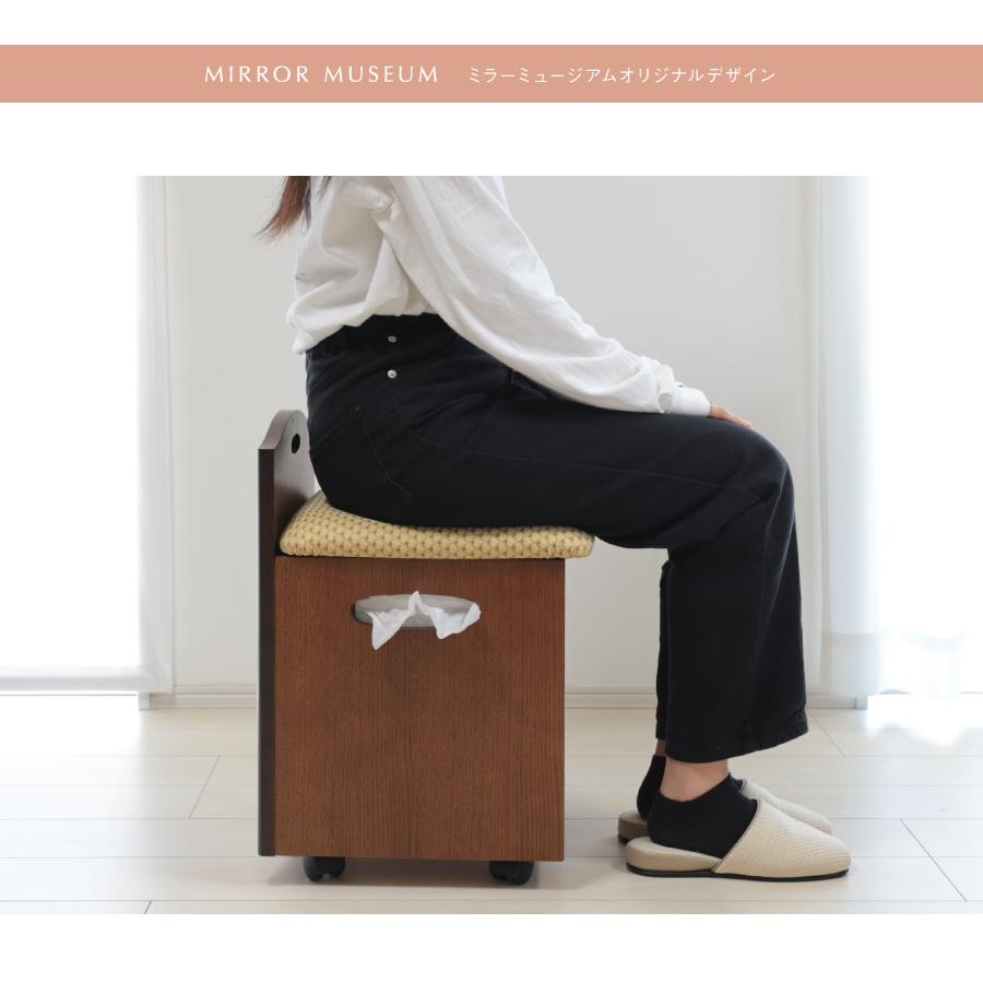 ドレッサー 鏡台 椅子 プリティカ スツール キャスター付 : ミラー